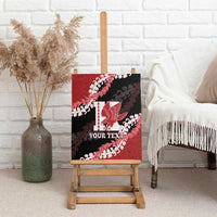 Personalized Kalani Hawaii High School Canvas Wall Art Puakenikeni Lei Hawaiian Pattern - Polynesian Pride
