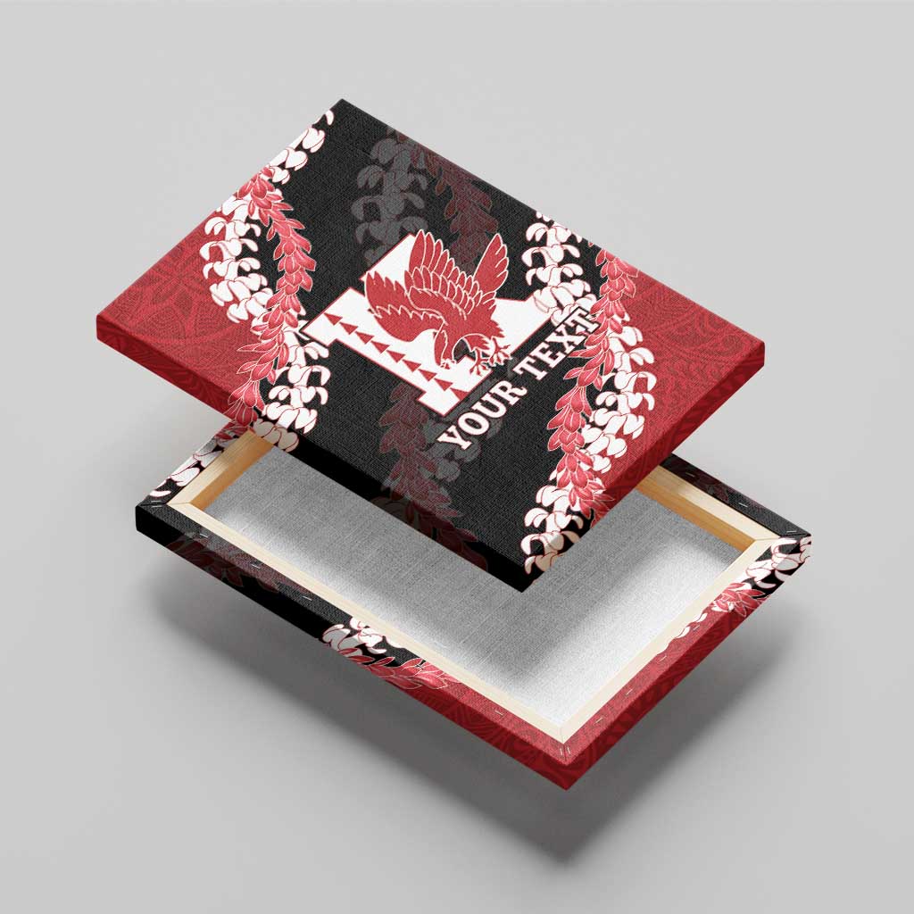 Personalized Kalani Hawaii High School Canvas Wall Art Puakenikeni Lei Hawaiian Pattern - Polynesian Pride