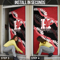 Personalized Kalani Hawaii High School Door Cover Puakenikeni Lei Hawaiian Pattern - Polynesian Pride