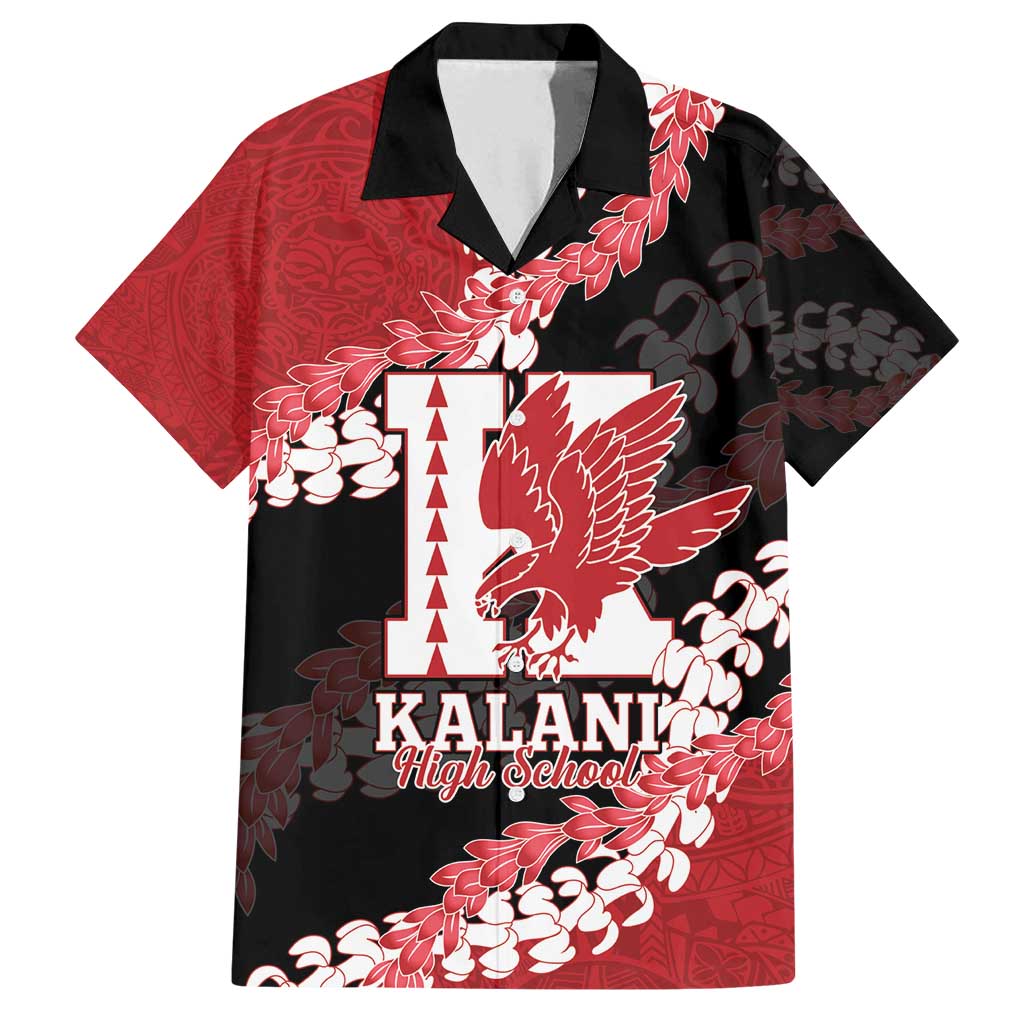 Personalized Kalani Hawaii High School Family Matching Off Shoulder Short Dress and Hawaiian Shirt Puakenikeni Lei Hawaiian Pattern - Polynesian Pride