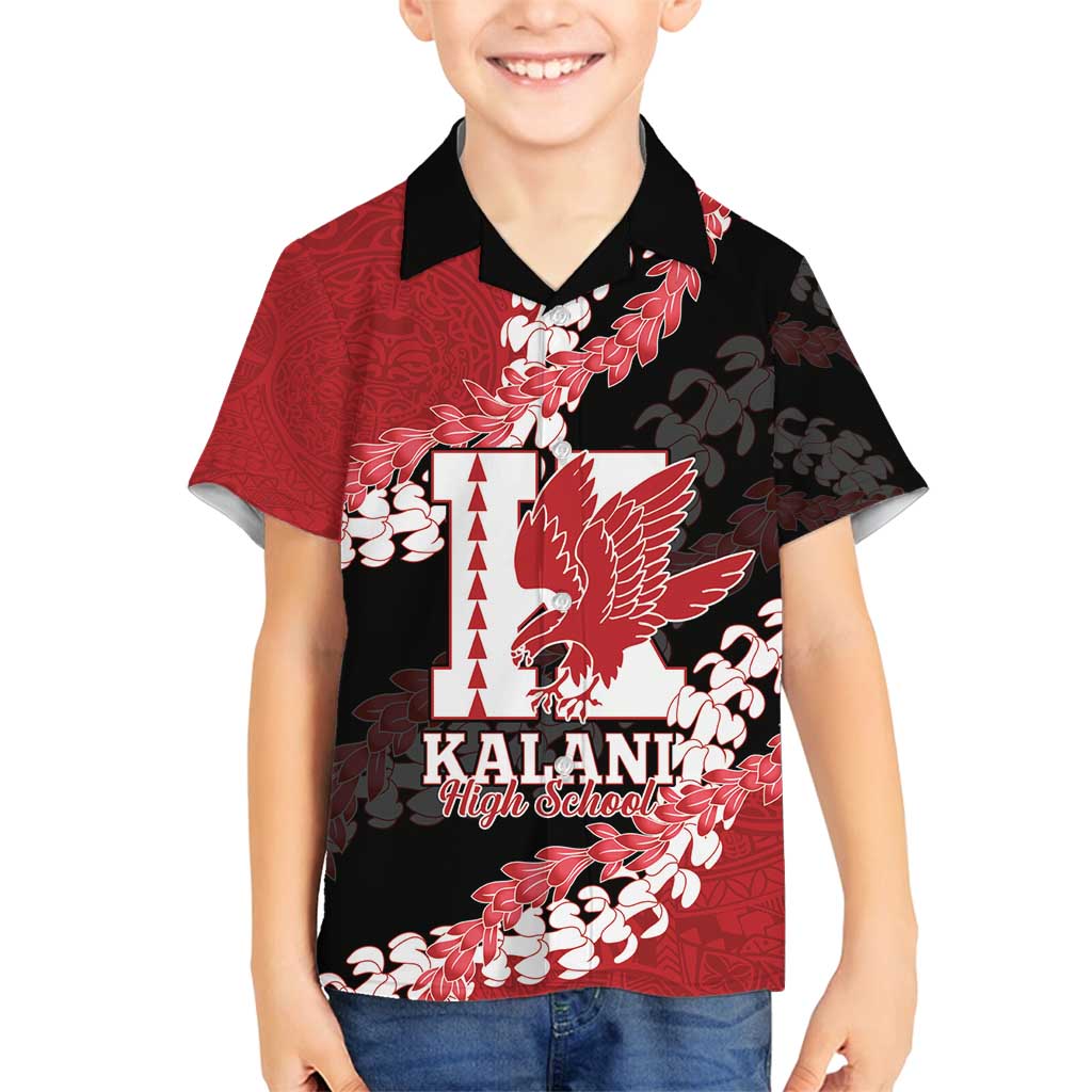 Personalized Kalani Hawaii High School Family Matching Tank Maxi Dress and Hawaiian Shirt Puakenikeni Lei Hawaiian Pattern - Polynesian Pride