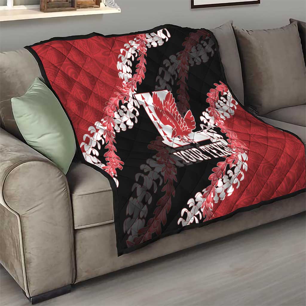Personalized Kalani Hawaii High School Quilt Puakenikeni Lei Hawaiian Pattern - Polynesian Pride