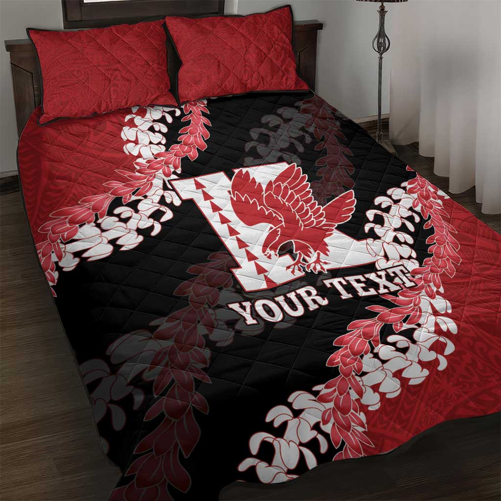 Personalized Kalani Hawaii High School Quilt Bed Set Puakenikeni Lei Hawaiian Pattern - Polynesian Pride