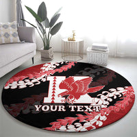Personalized Kalani Hawaii High School Round Carpet Puakenikeni Lei Hawaiian Pattern - Polynesian Pride