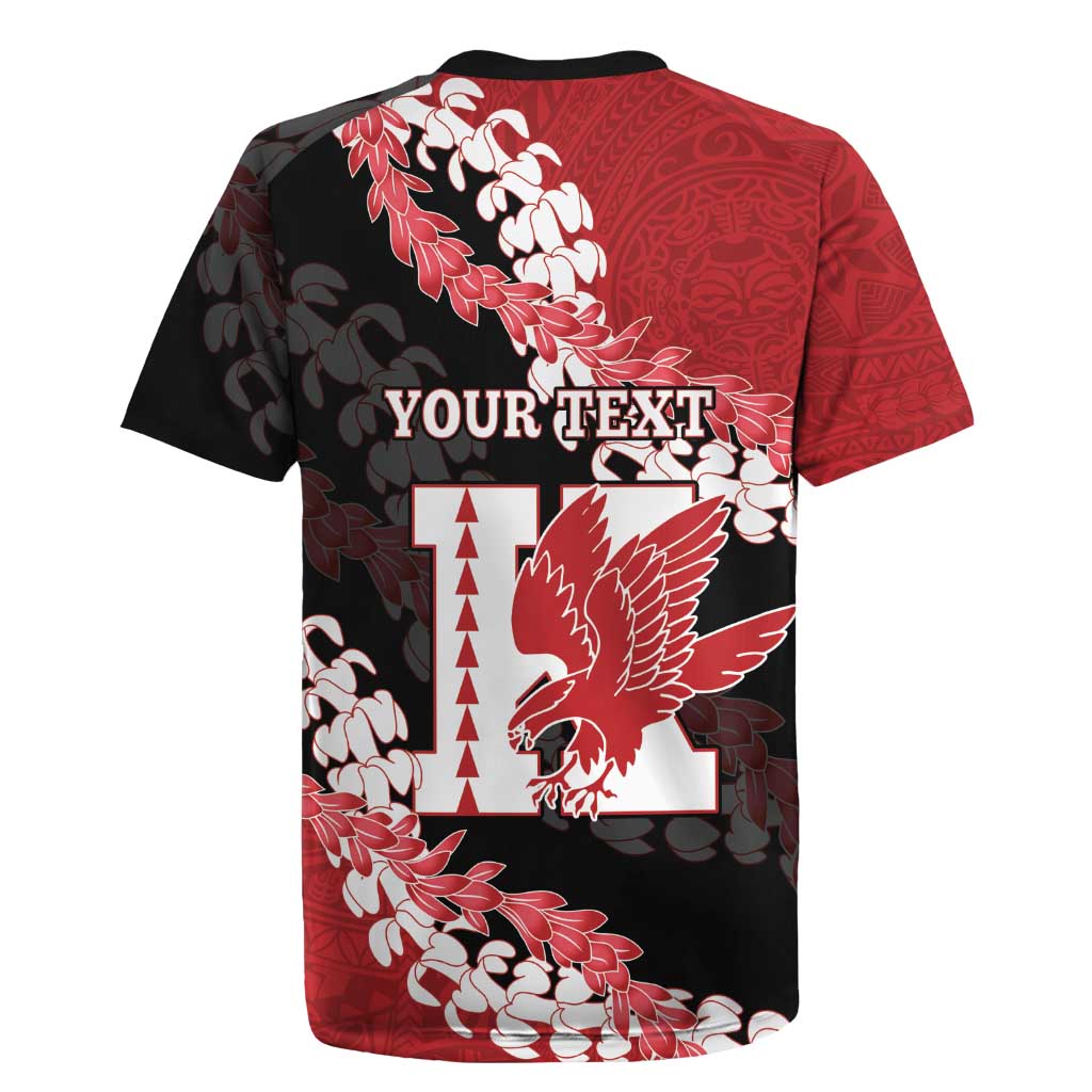 Personalized Kalani Hawaii High School Rugby Jersey Puakenikeni Lei Hawaiian Pattern - Polynesian Pride