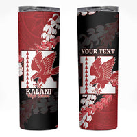 Personalized Kalani Hawaii High School Skinny Tumbler Puakenikeni Lei Hawaiian Pattern - Polynesian Pride