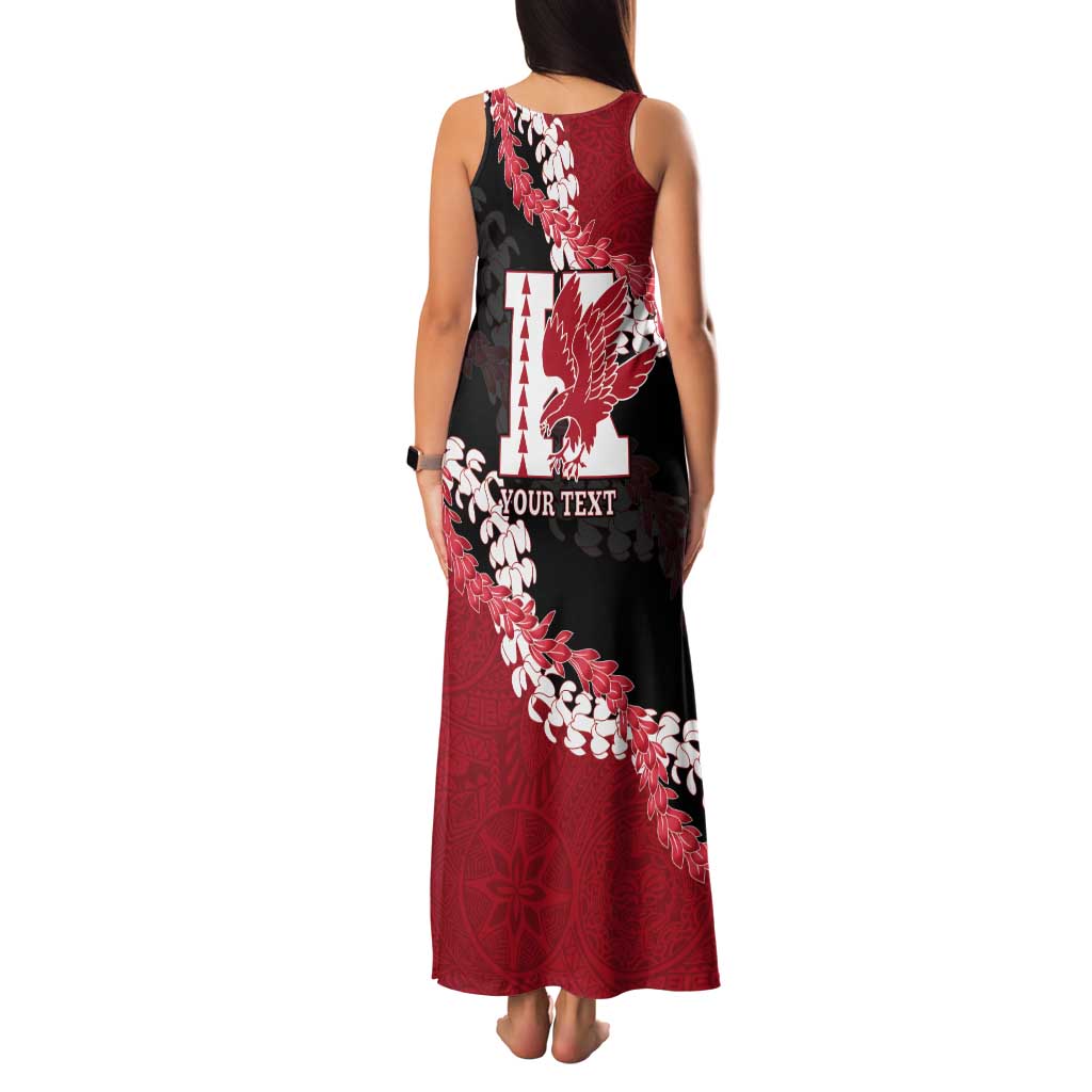 Personalized Kalani Hawaii High School Tank Maxi Dress Puakenikeni Lei Hawaiian Pattern - Polynesian Pride