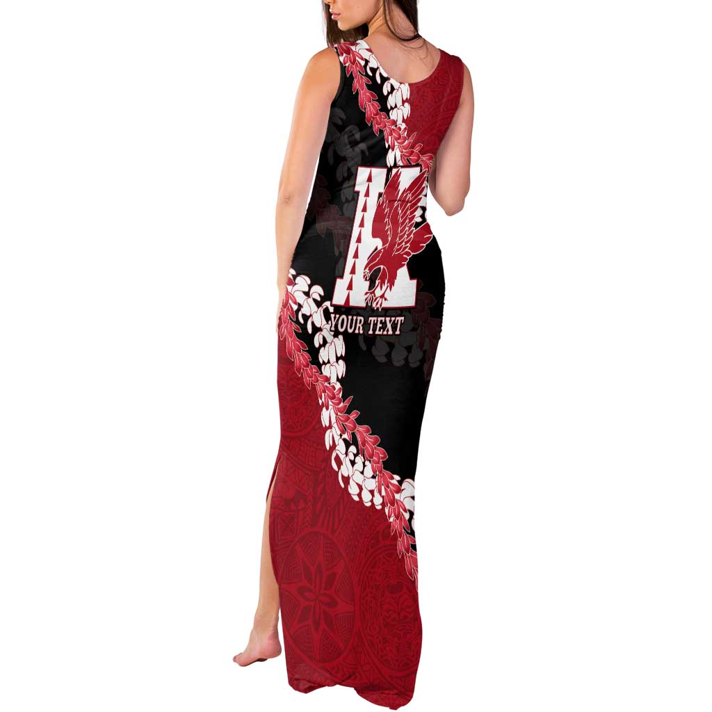Personalized Kalani Hawaii High School Tank Maxi Dress Puakenikeni Lei Hawaiian Pattern - Polynesian Pride