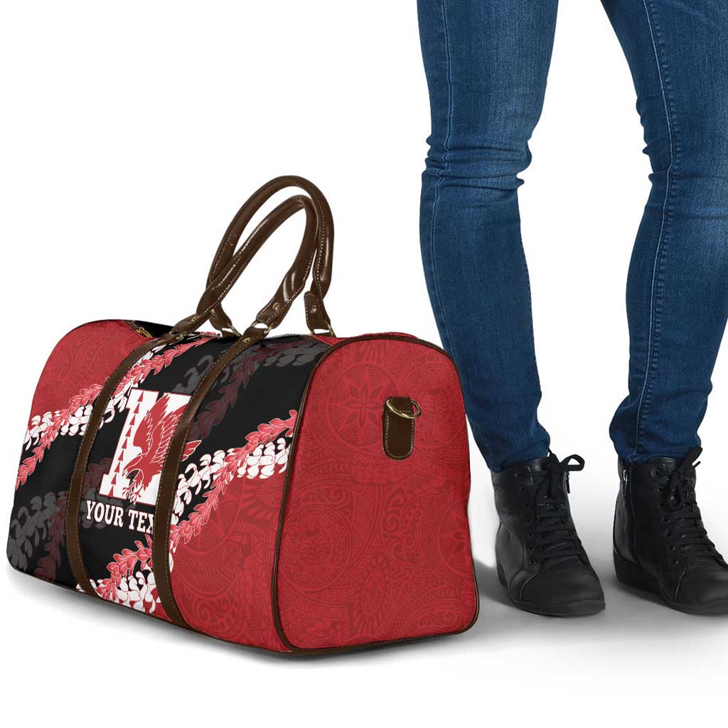 Personalized Kalani Hawaii High School Travel Bag Puakenikeni Lei Hawaiian Pattern - Polynesian Pride