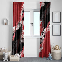 Personalized Kalani Hawaii High School Window Curtain Puakenikeni Lei Hawaiian Pattern - Polynesian Pride