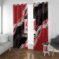 Personalized Kalani Hawaii High School Window Curtain Puakenikeni Lei Hawaiian Pattern - Polynesian Pride