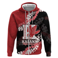 Personalized Kalani Hawaii High School Zip Hoodie Puakenikeni Lei Hawaiian Pattern - Polynesian Pride