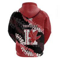 Personalized Kalani Hawaii High School Zip Hoodie Puakenikeni Lei Hawaiian Pattern - Polynesian Pride