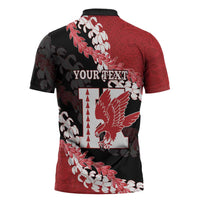 Personalized Kalani Hawaii High School Zipper Polo Shirt Puakenikeni Lei Hawaiian Pattern - Polynesian Pride