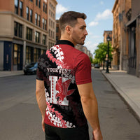 Personalized Kalani Hawaii High School Zipper Polo Shirt Puakenikeni Lei Hawaiian Pattern - Polynesian Pride