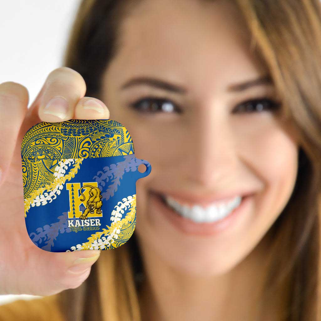 Kaiser Hawaii High School AirPods Case Puakenikeni Lei Hawaiian Pattern - Polynesian Pride