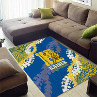 Kaiser Hawaii High School Area Rug Puakenikeni Lei Hawaiian Pattern - Polynesian Pride