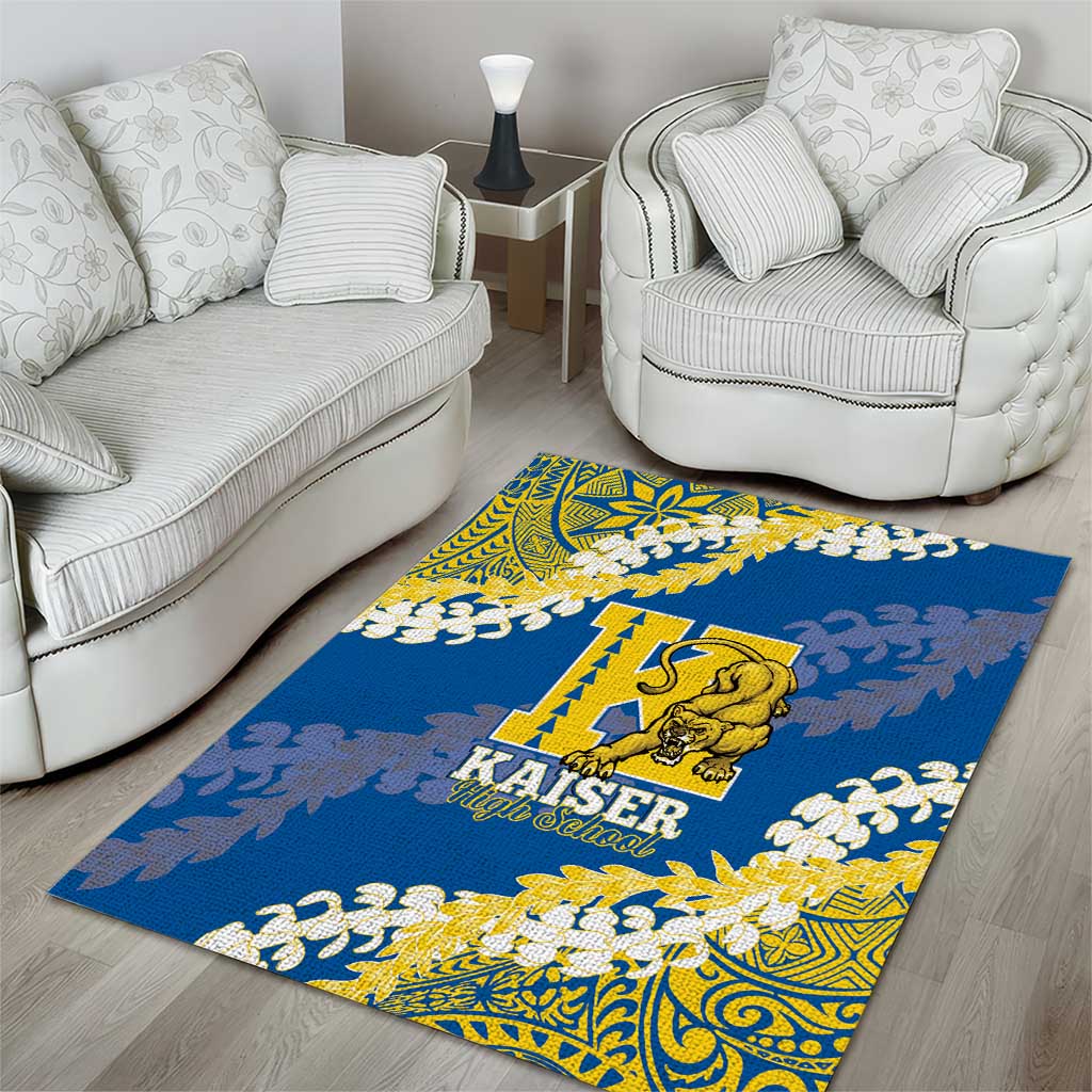 Kaiser Hawaii High School Area Rug Puakenikeni Lei Hawaiian Pattern - Polynesian Pride