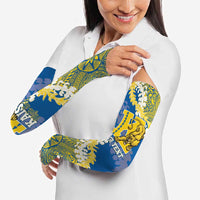 Personalized Kaiser Hawaii High School Arm Sleeves Puakenikeni Lei Hawaiian Pattern - Polynesian Pride