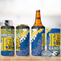 Personalized Kaiser Hawaii High School 4 in 1 Can Cooler Tumbler Puakenikeni Lei Hawaiian Pattern - Polynesian Pride