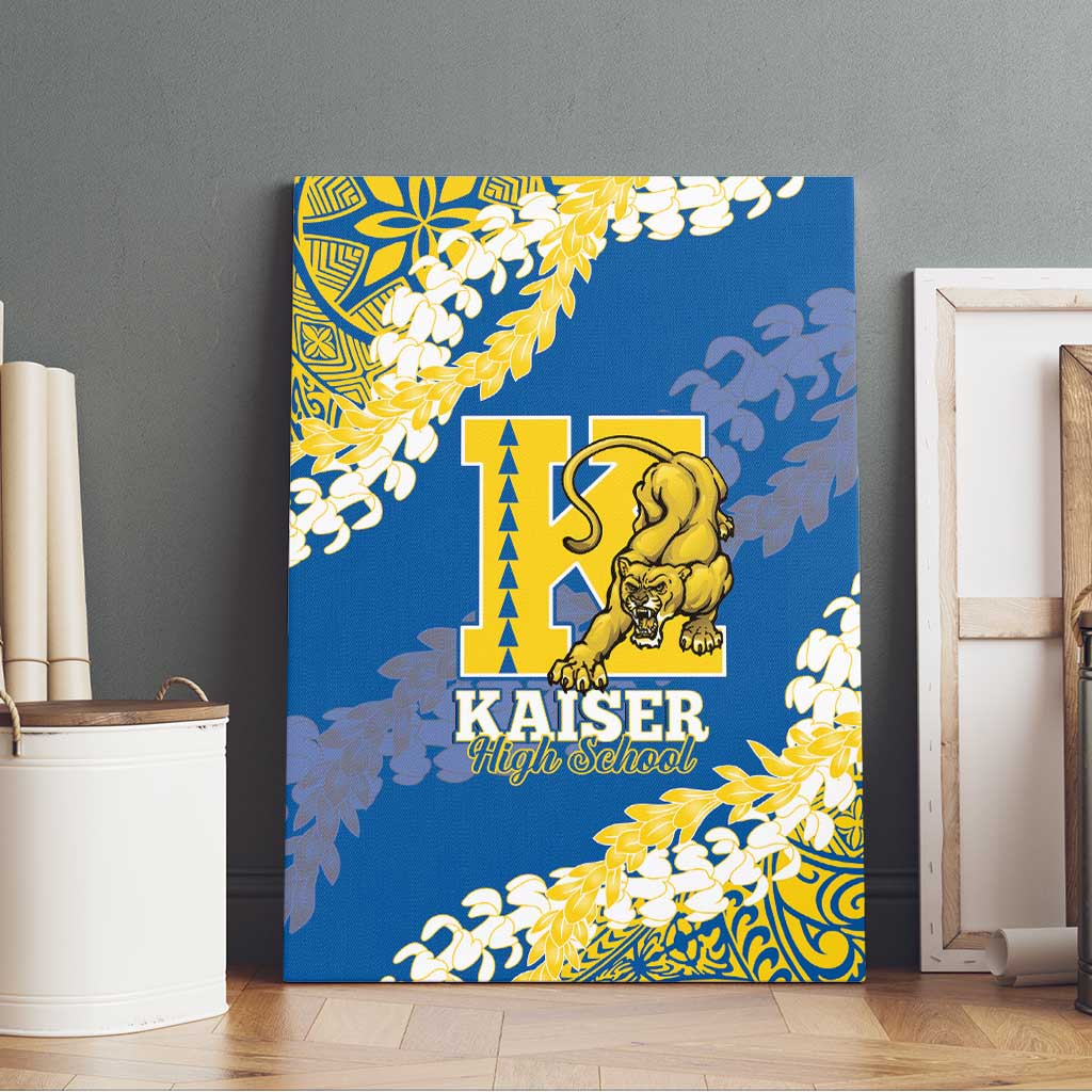 Kaiser Hawaii High School Canvas Wall Art Puakenikeni Lei Hawaiian Pattern - Polynesian Pride