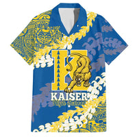 Personalized Kaiser Hawaii High School Family Matching Long Sleeve Bodycon Dress and Hawaiian Shirt Puakenikeni Lei Hawaiian Pattern - Polynesian Pride