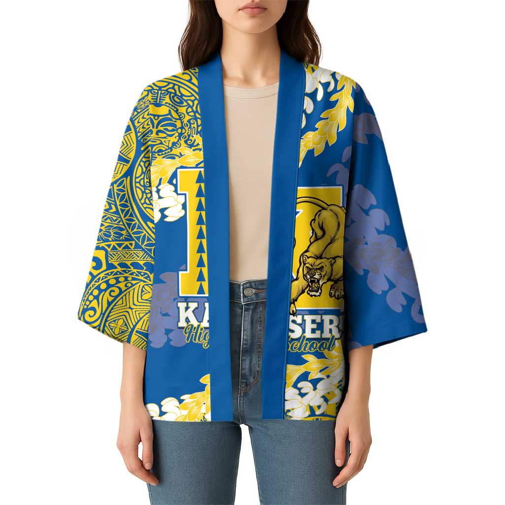 Personalized Kaiser Hawaii High School Kimono Puakenikeni Lei Hawaiian Pattern - Polynesian Pride
