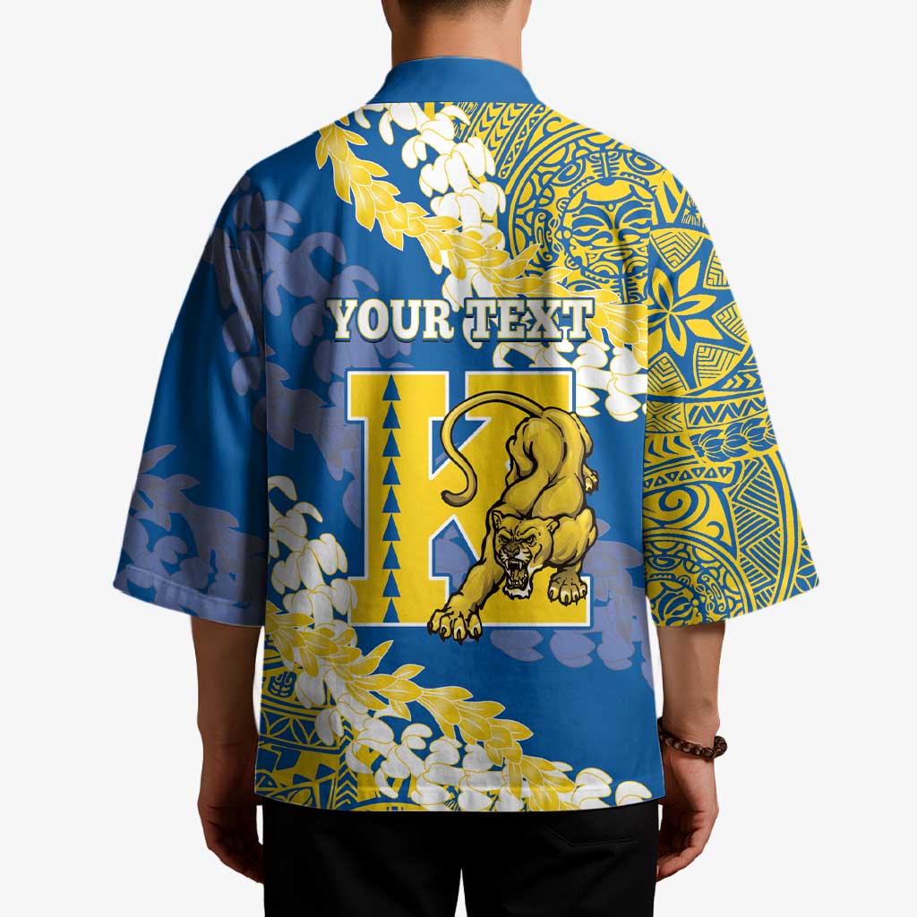 Personalized Kaiser Hawaii High School Kimono Puakenikeni Lei Hawaiian Pattern - Polynesian Pride