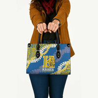 Kaiser Hawaii High School Leather Bag Puakenikeni Lei Hawaiian Pattern - Polynesian Pride