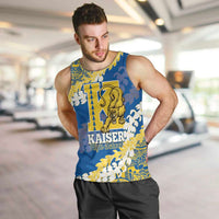 Personalized Kaiser Hawaii High School Men Tank Top Puakenikeni Lei Hawaiian Pattern - Polynesian Pride