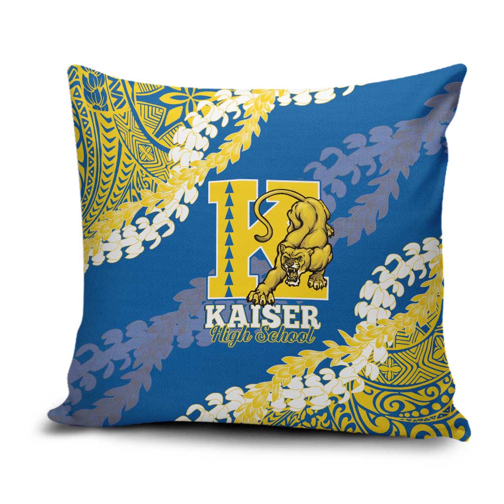 Kaiser Hawaii High School Pillow Cover Puakenikeni Lei Hawaiian Pattern - Polynesian Pride