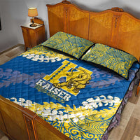 Kaiser Hawaii High School Quilt Bed Set Puakenikeni Lei Hawaiian Pattern - Polynesian Pride