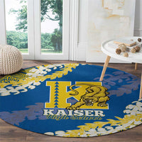 Kaiser Hawaii High School Round Carpet Puakenikeni Lei Hawaiian Pattern - Polynesian Pride