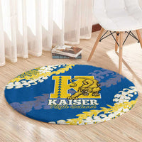 Kaiser Hawaii High School Round Carpet Puakenikeni Lei Hawaiian Pattern - Polynesian Pride