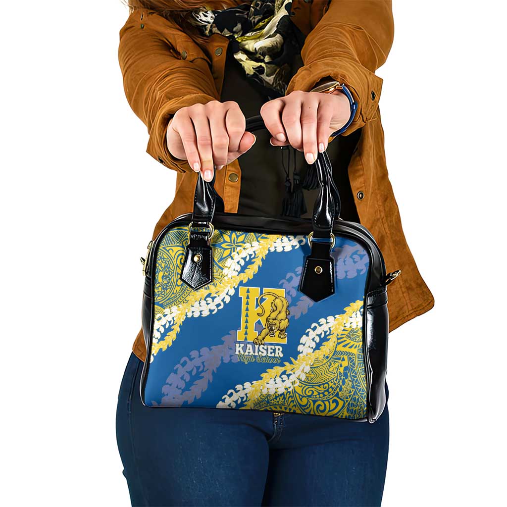 Kaiser Hawaii High School Shoulder Handbag Puakenikeni Lei Hawaiian Pattern - Polynesian Pride