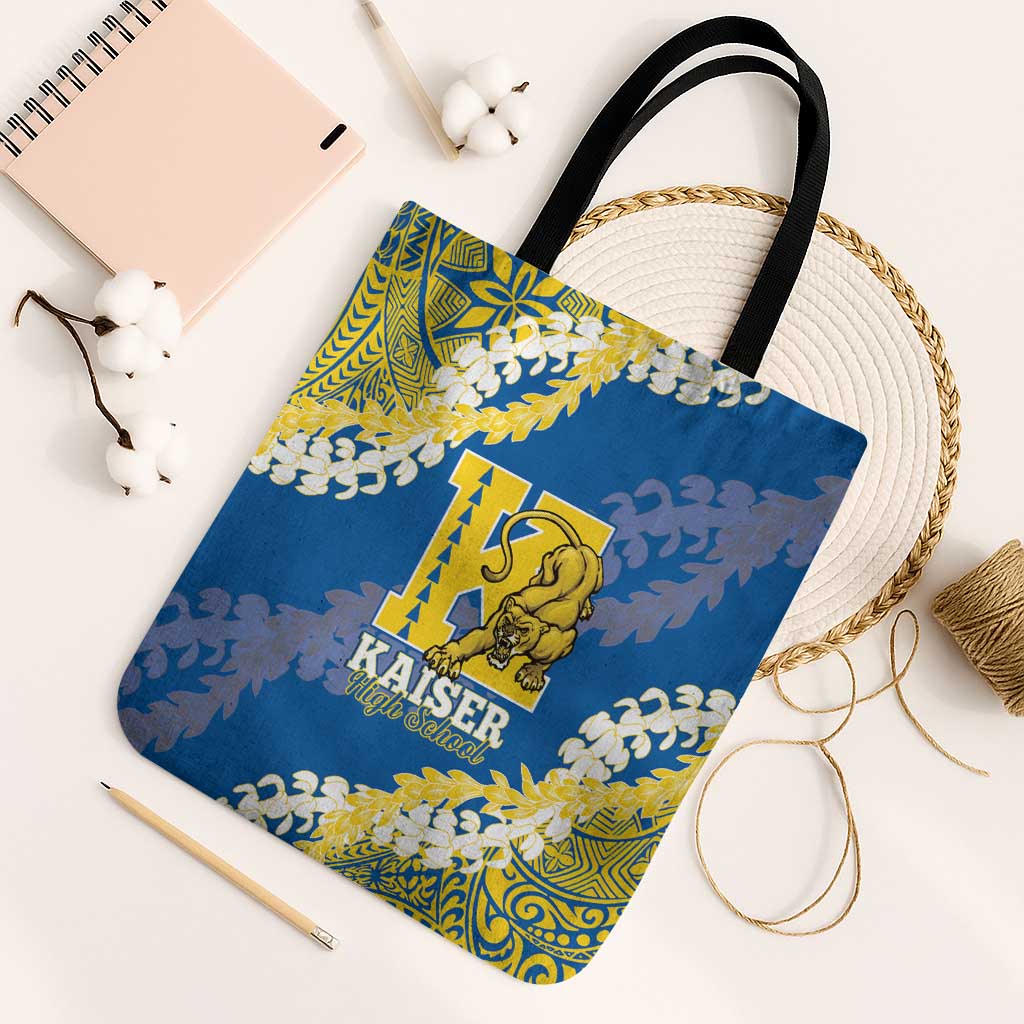 Kaiser Hawaii High School Tote Bag Puakenikeni Lei Hawaiian Pattern - Polynesian Pride