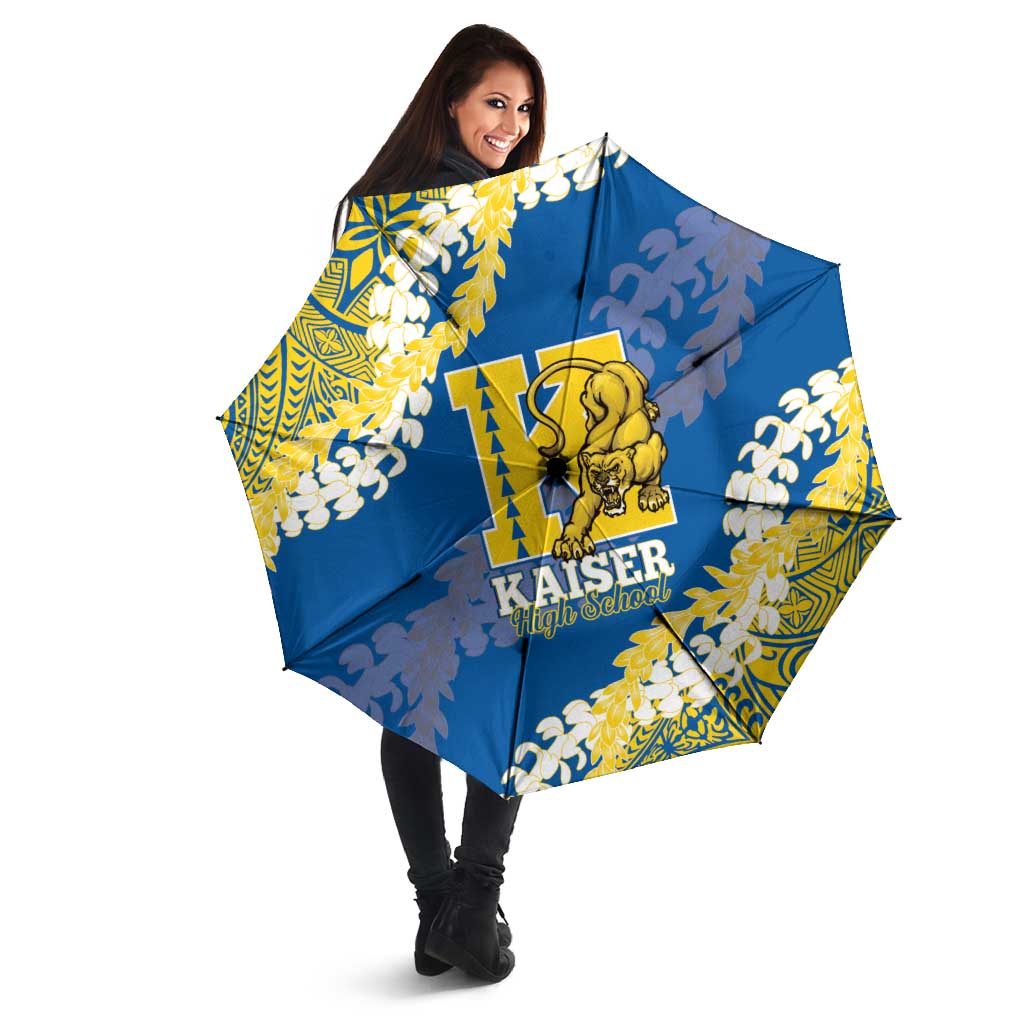 Kaiser Hawaii High School Umbrella Puakenikeni Lei Hawaiian Pattern - Polynesian Pride