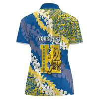 Personalized Kaiser Hawaii High School Women Polo Shirt Puakenikeni Lei Hawaiian Pattern - Polynesian Pride