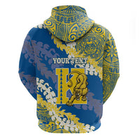 Personalized Kaiser Hawaii High School Zip Hoodie Puakenikeni Lei Hawaiian Pattern - Polynesian Pride