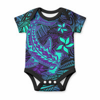 Personalised Purple Paradise Hawaiian Tribal Hammerhead Shark Baby Onesie LT14 Purple - Polynesian Pride