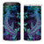 Purple Paradise Hawaiian Tribal Hammerhead Shark 4 in 1 Can Cooler Tumbler