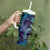 Purple Paradise Hawaiian Tribal Hammerhead Shark Tumbler With Handle