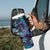 Purple Paradise Hawaiian Tribal Hammerhead Shark Tumbler With Handle