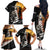 Custom New Zealand Silver Fern Rugby ANZAC Day Family Matching Off Shoulder Long Sleeve Dress and Hawaiian Shirt 2024 All Black Tiki Mascot LT14 - Polynesian Pride