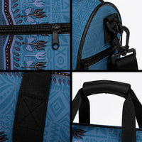 Blue African Dashiki With Fijian Tapa Pattern Duffle Bag LT14 - Polynesian Pride