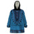 Blue African Dashiki With Fijian Tapa Pattern Wearable Blanket Hoodie