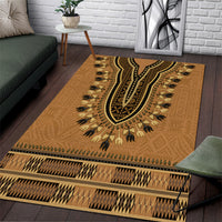 Brown African Dashiki With Fijian Tapa Pattern Area Rug