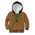 Brown African Dashiki With Fijian Tapa Pattern Kid Hoodie