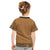 Brown African Dashiki With Fijian Tapa Pattern Kid T Shirt