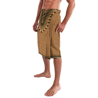 Brown African Dashiki With Fijian Tapa Pattern Lavalava